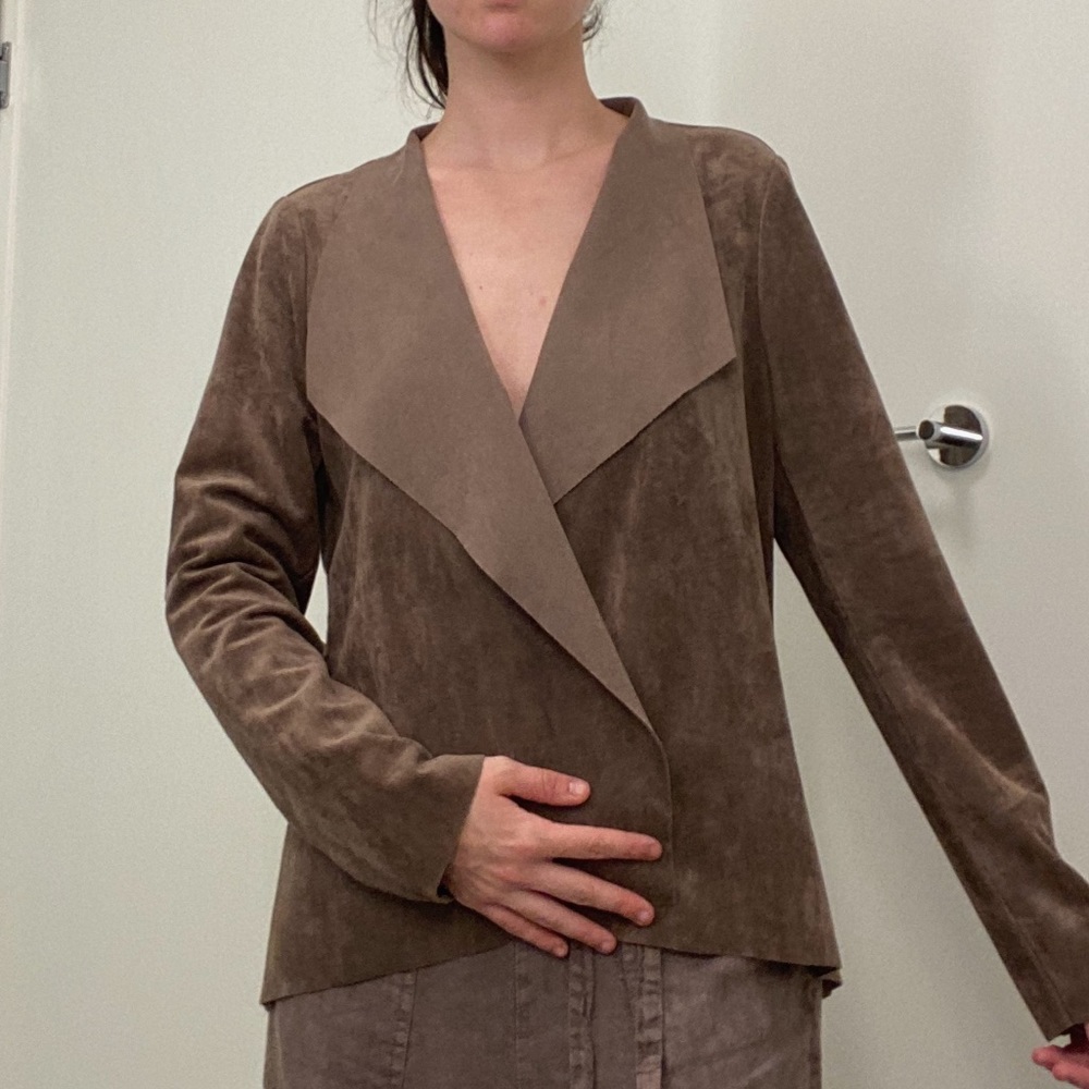 Suede moto jacket